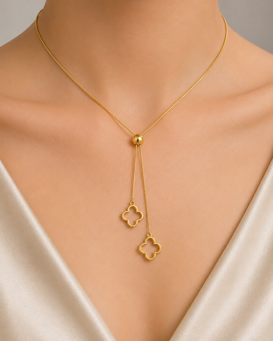 Luxury Gold Clover Pendant Necklace
