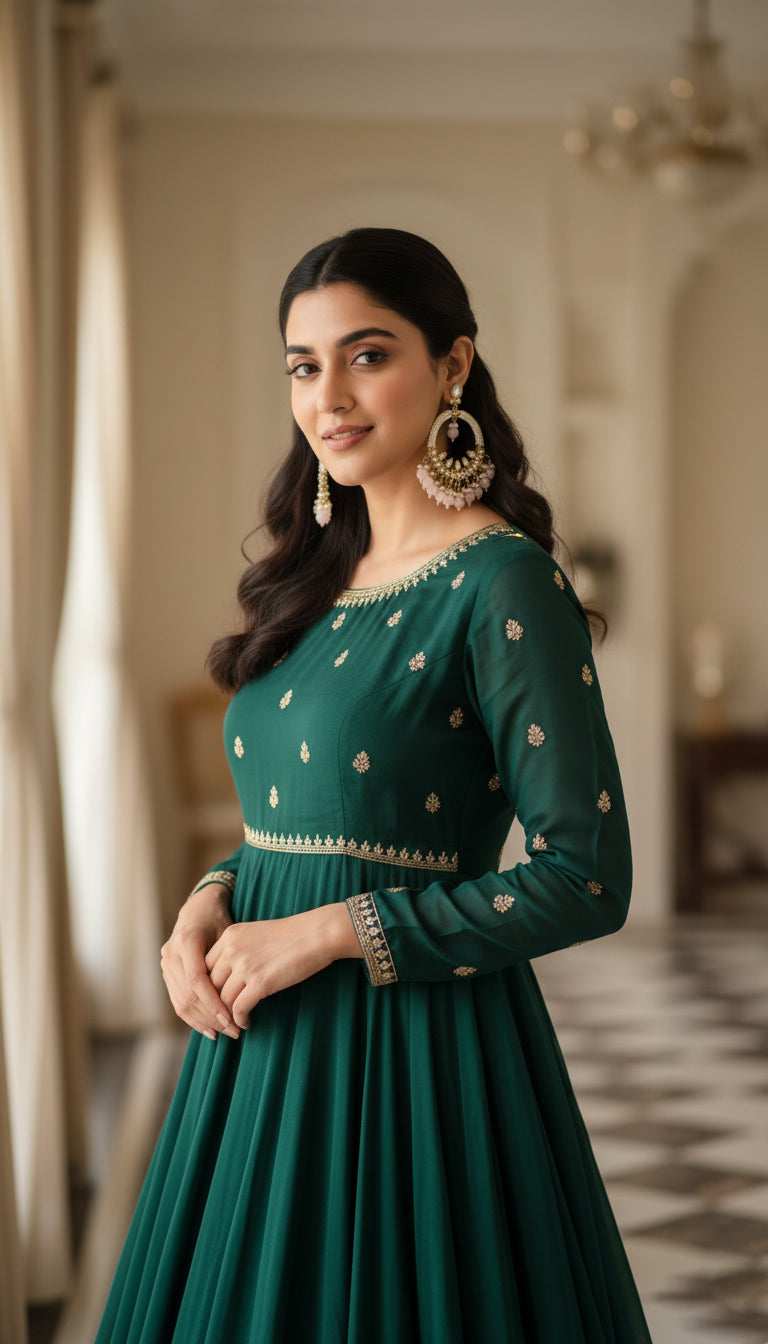 Premium Pearl & Pink Beads Chandbali Earrings for Women