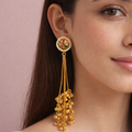 Kashmiri Multi-Colour Pearl Tassel Earrings
