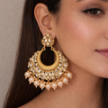 Premium Kundan Pearl Heavy Jhumka Earrings for Women