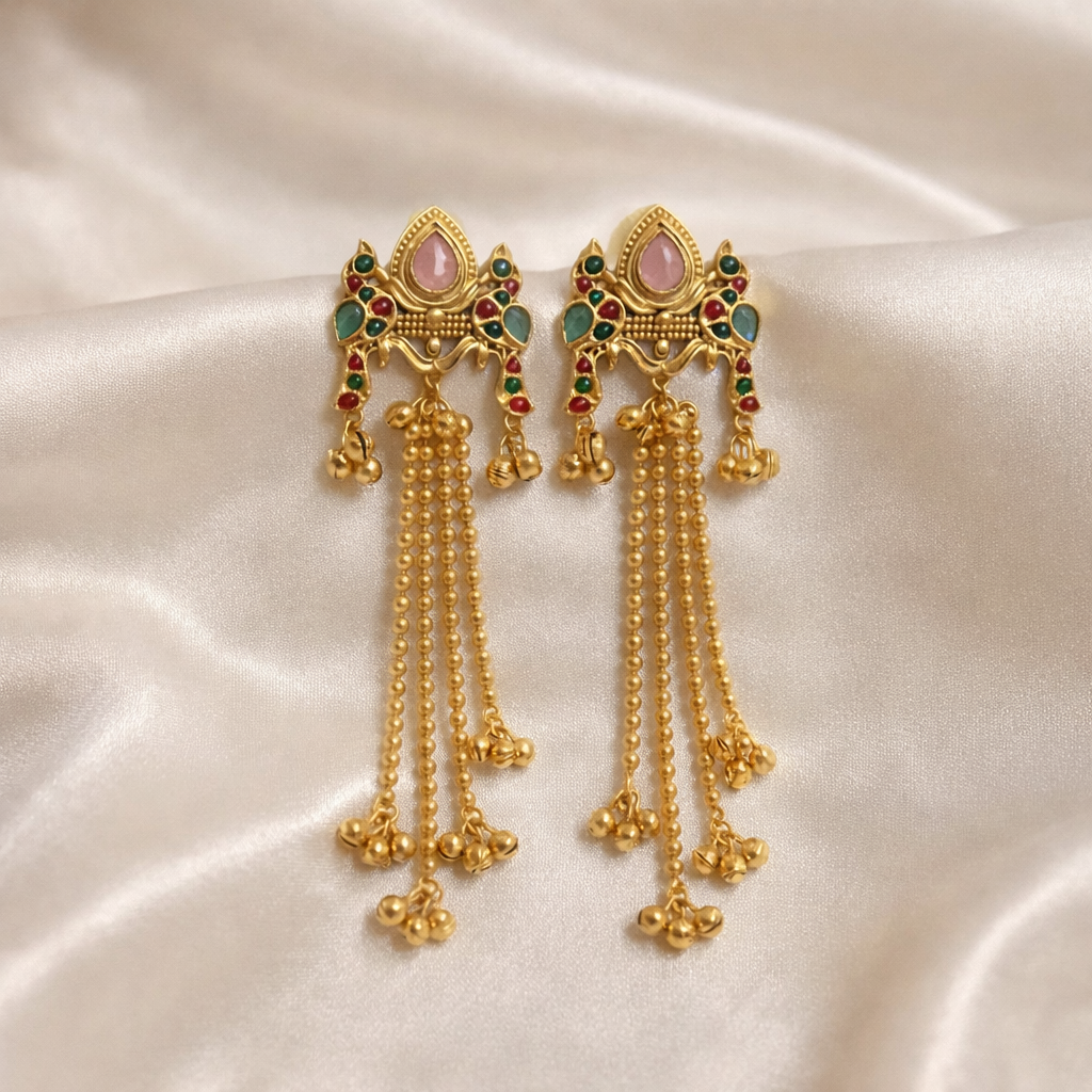 Royal Kashmiri Multicolor Danglers Earrings